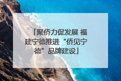 聚侨力促发展 福建宁德推进“侨见宁德”品牌建设