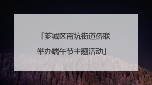 芗城区南坑街道侨联举办端午节主题活动