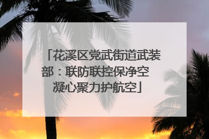 花溪区党武街道武装部：联防联控保净空 凝心聚力护航空