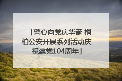 警心向党庆华诞 桐柏公安开展系列活动庆祝建党104周年
