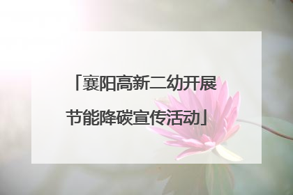 襄阳高新二幼开展节能降碳宣传活动
