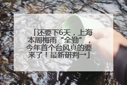 还要下6天，上海本周梅雨“全勤”，今年首个台风真的要来了！最新研判→