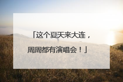 这个夏天来大连，周周都有演唱会！