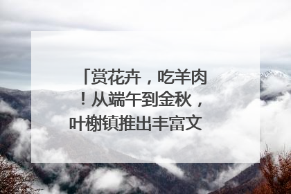 赏花卉，吃羊肉！从端午到金秋，叶榭镇推出丰富文旅活动邀您爽玩