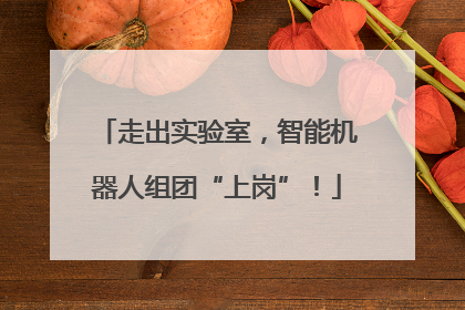 走出实验室，智能机器人组团“上岗”！