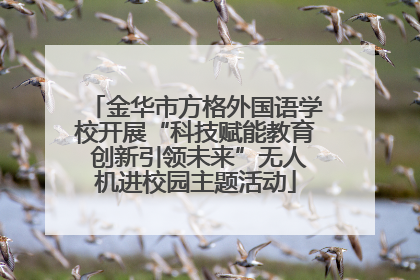 金华市方格外国语学校开展“科技赋能教育 创新引领未来”无人机进校园主题活动