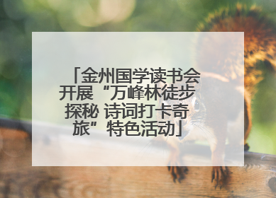 金州国学读书会开展“万峰林徒步探秘 诗词打卡奇旅”特色活动