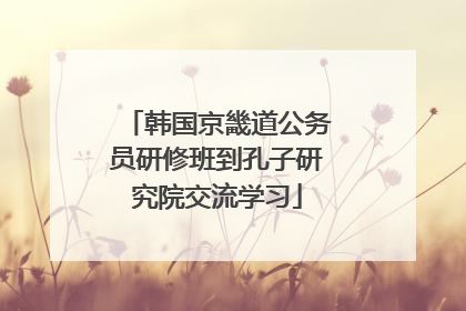 韩国京畿道公务员研修班到孔子研究院交流学习