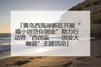 青岛西海岸新区开展“喵小创贷你创业”助力行动暨“西创赢——创业大咖说”主题活动