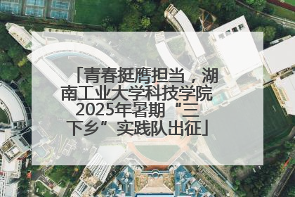 青春挺膺担当，湖南工业大学科技学院2025年暑期“三下乡”实践队出征