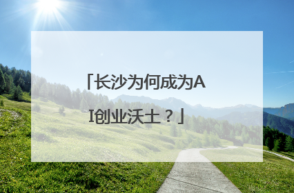 长沙为何成为AI创业沃土？