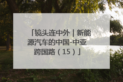 镜头连中外｜新能源汽车的中国-中亚跨国路（15）