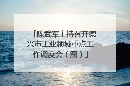 陈武军主持召开德兴市工业领域重点工作调度会（图）