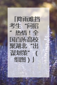 降雨难挡考生“问招”热情！全国百所高校聚湖北“出谋划策”（组图）