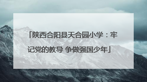 陕西合阳县天合园小学：牢记党的教导 争做强国少年