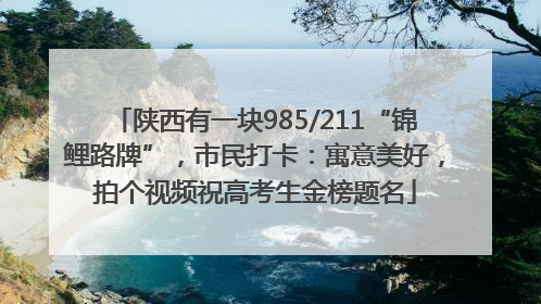 陕西有一块985/211“锦鲤路牌”，市民打卡：寓意美好，拍个视频祝高考生金榜题名