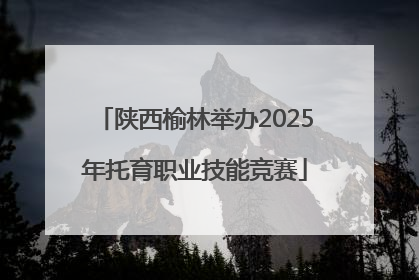 陕西榆林举办2025年托育职业技能竞赛