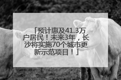预计惠及41.3万户居民！未来3年，长沙将实施70个城市更新示范项目！