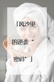 风沙里的逆袭“密码”