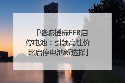 骆驼橙标EFB启停电池：引领高性价比启停电池新选择