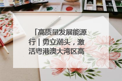 高质量发展能源行｜勇立潮头，激活粤港澳大湾区高质量发展动力源
