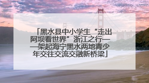 黑水县中小学生“走出阿坝看世界”浙江之行——架起海宁黑水两地青少年交往交流交融新桥梁
