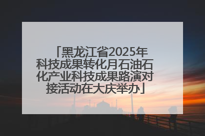 黑龙江省2025年科技成果转化月石油石化产业科技成果路演对接活动在大庆举办