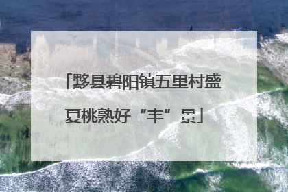 黟县碧阳镇五里村盛夏桃熟好“丰”景
