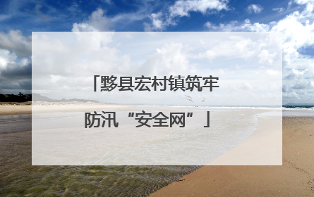 黟县宏村镇筑牢防汛“安全网”
