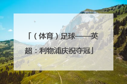 （体育）足球——英超：利物浦庆祝夺冠