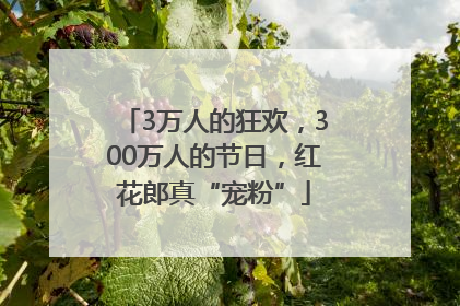 3万人的狂欢，300万人的节日，红花郎真“宠粉”