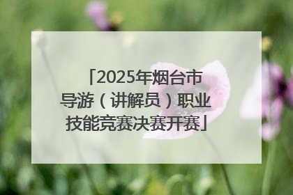 2025年烟台市导游（讲解员）职业技能竞赛决赛开赛