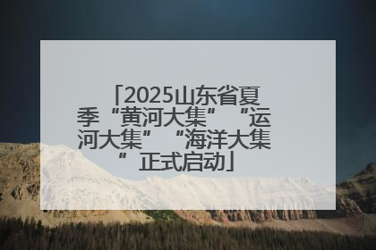 2025山东省夏季“黄河大集”“运河大集”“海洋大集”正式启动