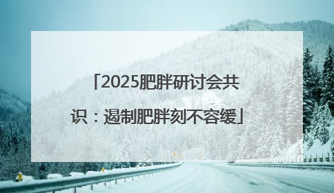 2025肥胖研讨会共识：遏制肥胖刻不容缓