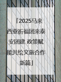 2025马来西亚祈福团来泰安团建 政策赋能共绘文旅合作新篇