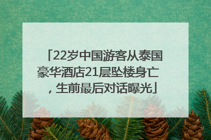 22岁中国游客从泰国豪华酒店21层坠楼身亡，生前最后对话曝光