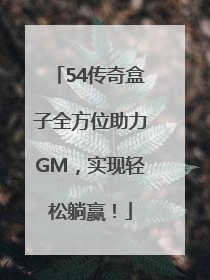 54传奇盒子全方位助力GM，实现轻松躺赢！