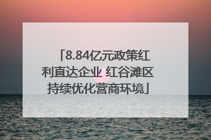 8.84亿元政策红利直达企业 红谷滩区持续优化营商环境