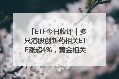 ETF今日收评｜多只港股创新药相关ETF涨超4%，黄金相关ETF跌逾1%