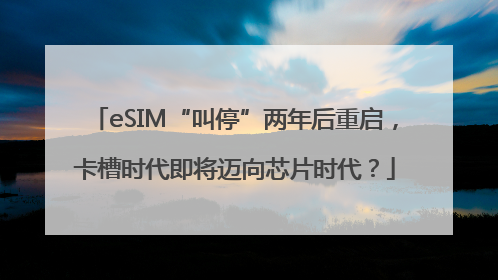 eSIM“叫停”两年后重启，卡槽时代即将迈向芯片时代？